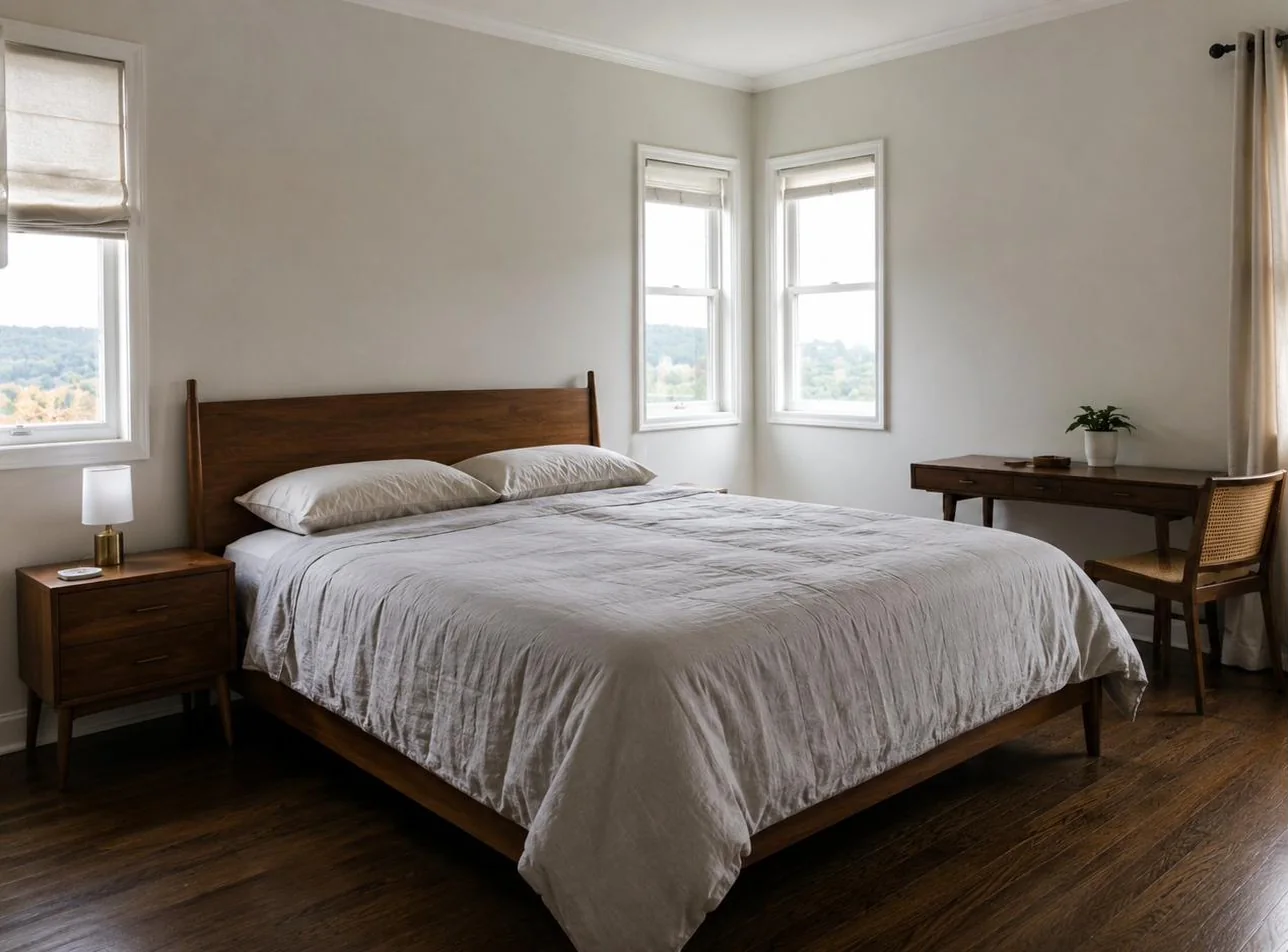 Creative bedroom before — plain minimal room